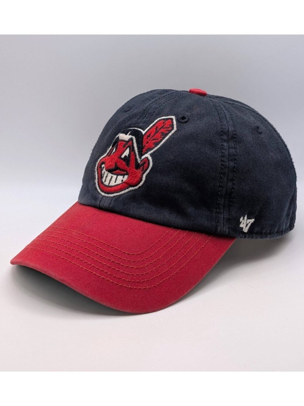 Cleveland Indians Hat '47 Brand Fitted Size Small Chief Wahoo Cap Guardians MLB